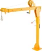 A yellow pickup truck crane with a winch and hook, isolated on a white background. Anteprima dell’immagine prodotto