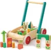 Tender Leaf Holz-Gehhilfe - Lauflernwagen mit Bausteinen Produktbild-Vorschau 2