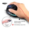 A hand holding a vertical mouse, with a comparison to a horizontal mouse. Produktbild-Vorschau
