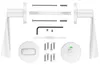 A collection of door handle hardware components laid out on a white background. Produktbild-Vorschau