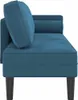 vidaXL chaise longue con cuscino in velluto blu Anteprima dell’immagine prodotto 4