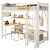Hoogslaper 90 x 200 cm met bureau, planken, 2 stoffen Productafbeelding-voorbeeld 6