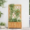 vidaXL Parterre de jardin surélevé avec treillis Bois Voir les images du produit 2