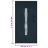 vidaXL Porte d'entrée anthracite 108x208 cm PVC Voir les images du produit 11
