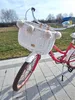 WikliBOX - Wiklinowy koszyk na rower biały na paski Dumpy Podgląd zdjęcia produktu 3