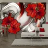 Vlies Fototapete - Amaryllis - Ballad of the Red 300x210 cm Produktbild-Vorschau 2