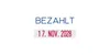 trodat Datumstempel Printy Dater 4850L "BEZAHLT" blau/rot Produktbild-Vorschau 5