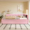 MODFU Lit Gigogne Capitonné 90x200 cm - Lit Multifonction Voir les images du produit 3