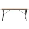 Esstisch X-Gestell 180x90x75,5 cm Massivholz Kiefer & Stahl Produktbild-Vorschau 4