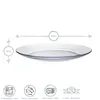 Duralex 3009 AF06 Lys 6 piatti in vetro trasparente 28 cm Anteprima dell’immagine prodotto 3