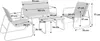 sweeek - Gartenlounge-Set aus Stahl, 4 Plätze - Terrakotta Produktbild-Vorschau 8