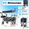 IMLEX Bollerwagen faltbar mit Dach IM-4268 Mitternachtblau Produktbild-Vorschau 2