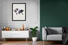 MuchoWow® Gerahmtes Poster Weltkarte - Galaxie - Weiß 60x80 Produktbild-Vorschau 6