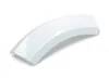 A white, curved handle or part for an appliance, likely a washing machine or dryer, isolated on a white background. Produktbild-Vorschau