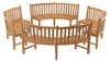Bank Round Teak Natur 200 x 53 x 92 cm Produktbild-Vorschau 9
