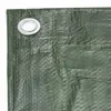 A close-up view of a green tarp with a grommet. Podgląd zdjęcia produktu