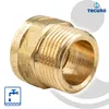 A close-up studio shot of a brass plumbing fitting. Produktbild-Vorschau