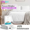 EllaTex Premium Mikrofaser Bettwäsche 200x200 + 2x 80x80 cm Produktbild-Vorschau 2