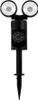 A black LED garden light with two adjustable spotlights and a timer dial. Produktbild-Vorschau