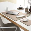 Briefablage Büro Leder Taubengrau cm 32 x 24.2 x H.5 - Produktbild-Vorschau 4