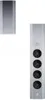 A vertical power strip with four outlets and a small circular button above the outlets, set against a white background. A separate, smaller image of a silver rectangular prism is in the top left corner. Produktbild-Vorschau
