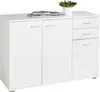 Kommode - Weiß - B 106 cm - drei Türen - zwei Schubladen - Produktbild-Vorschau 3