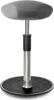 Sitz- Stehhocker Free Tall Triangel Gestrick Grau chrom Produktbild-Vorschau 1