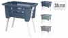 A product image showcasing a laundry basket with legs, alongside smaller images of the same product in different colors and a size indicator. Anteprima dell’immagine prodotto