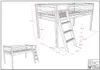 VIPACK - Halbhohes Bett mit Liegefläche 90 x 200 cm, inkl. Produktbild-Vorschau 6