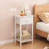 Table de chevet avec tiroir, étagère, commode et armoire, Voir les images du produit 6