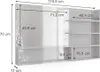 Mensola dello specchio Vicco  Bianco lucido 119.8 x 70 cm Anteprima dell’immagine prodotto 3