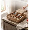 Range couverts en jacinthe tressé 4 compartiments 24 x 34 Voir les images du produit 5