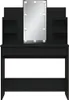 A black makeup vanity with a mirror and lights. Náhľad obrázku produktu