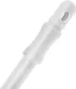 A close-up, diagonal view of a clear, flexible plastic tube with a bulbous tip that has an opening. Produktbild-Vorschau