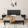 vidaXL Wand-Kopfteil Schwarz 146x3x63 cm Massivholz Kiefer Produktbild-Vorschau 3