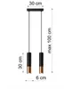 Lampada a sospensione LOOPEZ 2 nero/rame 2xGU10 10W acciaio Anteprima dell’immagine prodotto 22