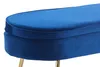 SalesFever Sitzpouf oval | Bezug Samt-Stoff | Gestell Produktbild-Vorschau 2