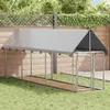vidaXL Vonkajšia búda pre psov so strechou 400x100x150 cm Náhľad obrázku produktu 2
