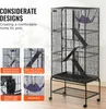 SucceBuy 69" pojízdná kovová klec pro fretky, velká Náhled obrázku produktu 6
