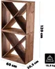 Portabottiglie in legno KADAX, 52 x 25,5 x 52 cm, marrone, Anteprima dell’immagine prodotto 2