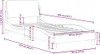 vidaXL Struttura letto con testiera "Dover" blu 90x200 cm Anteprima dell’immagine prodotto 8