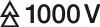 A graphic symbol and text indicating voltage rating. Anteprima dell’immagine prodotto