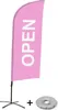 Showdown Displays Beachflag Alu Wind Komplett-Set Geöffnet Produktbild-Vorschau 1