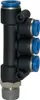 Riegler T-Mehrfachverteiler »Blaue Serie«, drehbar, R 1/8 Produktbild-Vorschau 1