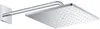 A square shower head mounted on a wall arm. Anteprima dell’immagine prodotto