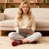 ASKSA Haussocken Herren Damen Flauschig Huettensocken Produktbild-Vorschau 4