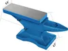A blue anvil with dimensions labeled. Anteprima dell’immagine prodotto