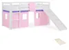 Homestyle4u Hochbett 90x200 Rutsche Lattenrost Vorhang Rosa Produktbild-Vorschau 7