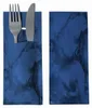520 Bestecktaschen mit Serviette blau 20 cm Produktbild-Vorschau 3
