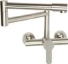 A silver-colored kitchen faucet with a foldable, extendable arm, mounted on a white background. Podgląd zdjęcia produktu